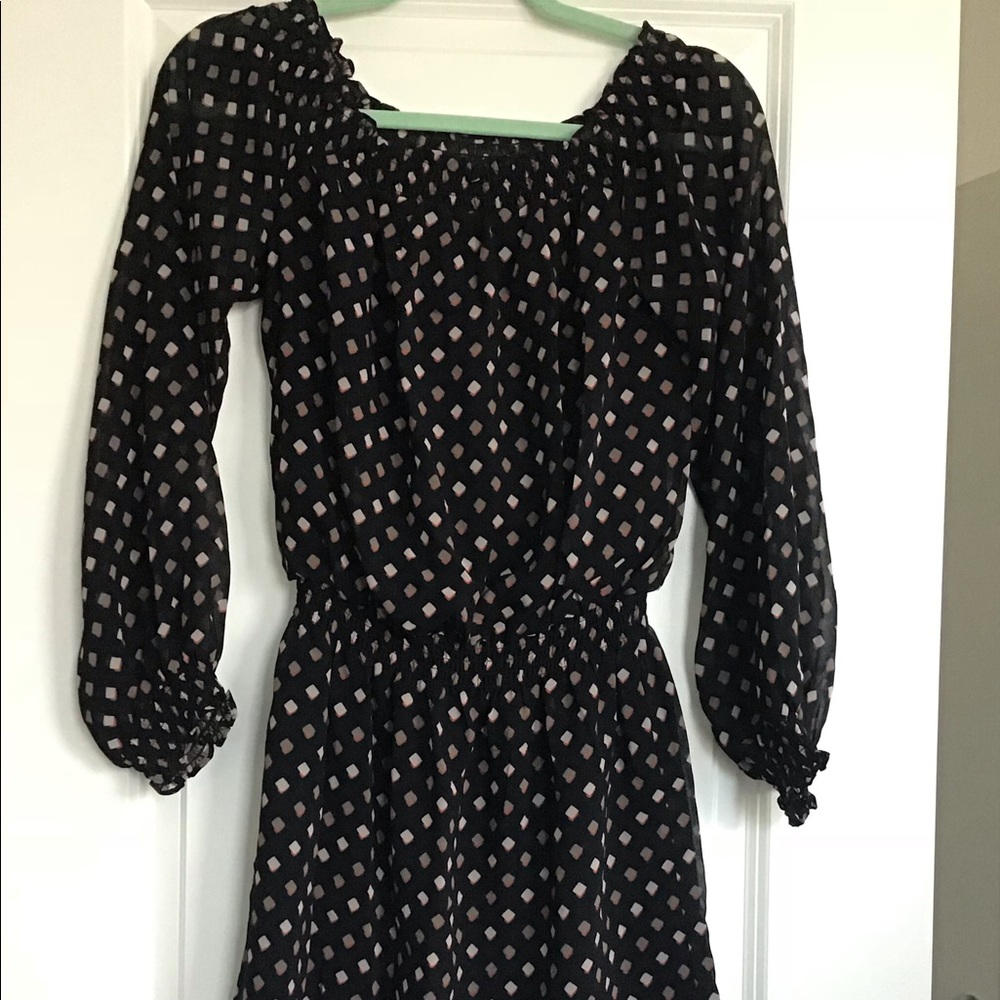 Off the shoulder patterned dress
